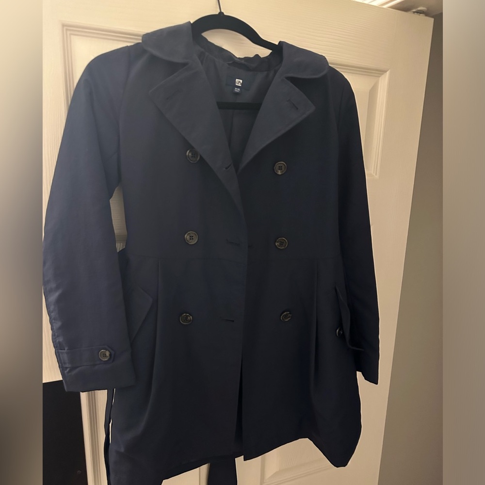 Dress blue trench coat